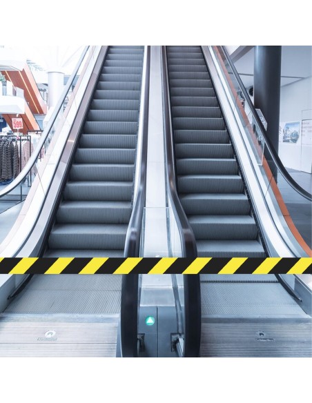 Cinta Señalización Polietileno Amarilla/Negra Rollo 200mt X 70mm