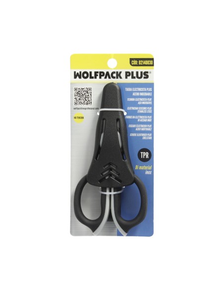 Tijeras Electricista 155 mm. Mango TPR Plus No tension. Hojas Acero Inoxidable, Ergonomicas, Tijeras Cortar Cable, Pelacables