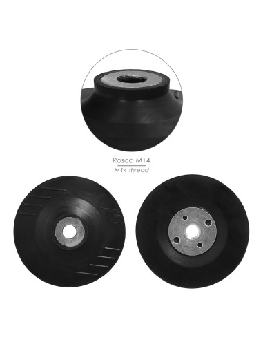 Plato Amoladora Nylon Ø 115 mm. Con Rosca M14. Disco Plástico Para Bonete