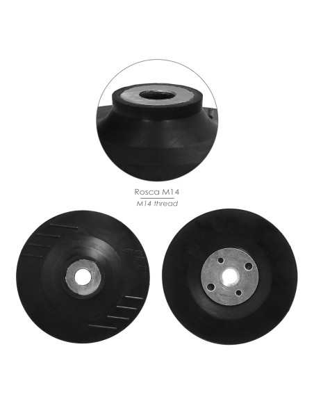 Plato Amoladora Nylon Ø 115 mm. Con Rosca M14. Disco Plástico Para Bonete