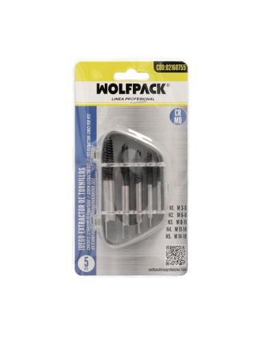 Juego Extractores Conicos Para Tornillos (5 Piezas). Medidas 3 A 18 mm. Extractor Tornillos, Saca Tornillos.