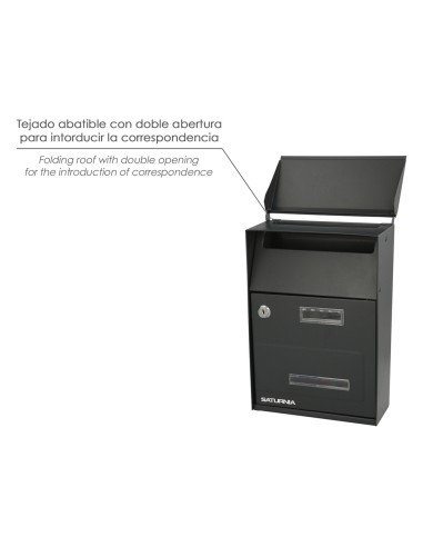 Buzon Exterior Country Gris Oscuro 215 x 320 x 105 mm.