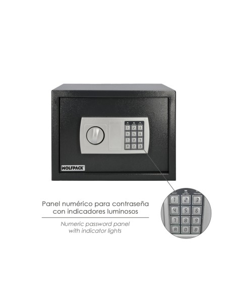 Caja Fuerte Sobreponer Electrica 35x25x25 cm.