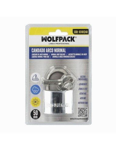 Candado Inoxidable Arco Normal 50mm.
