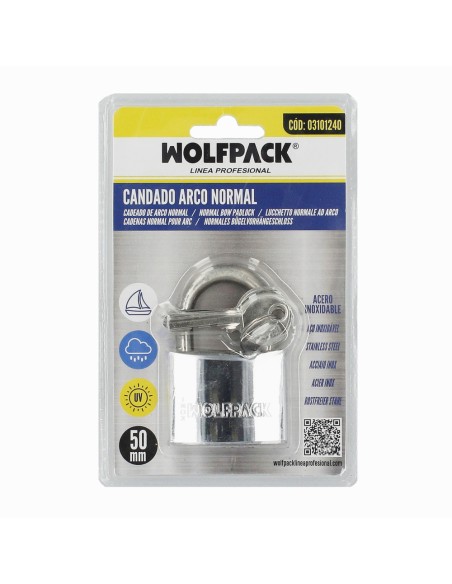 Candado Inoxidable Arco Normal 50mm.
