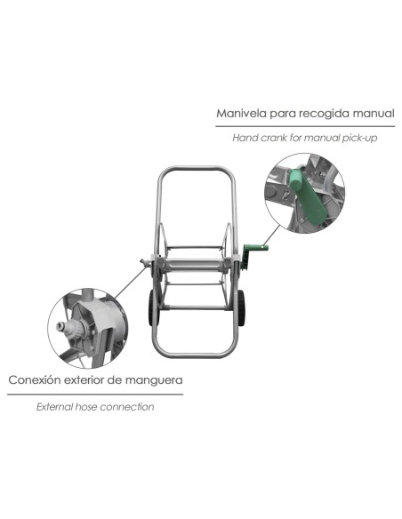 Carro Portamangueras Acero 50 metros