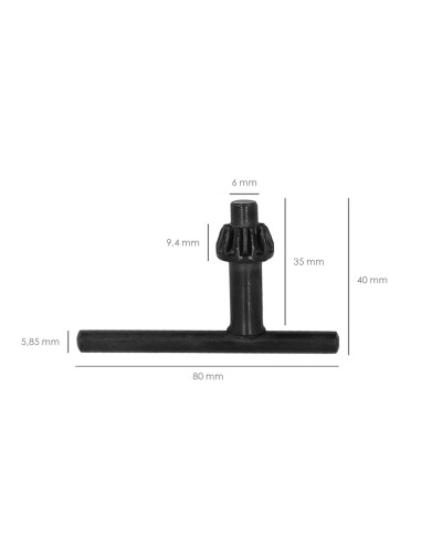 Llave Portabrocas Para Taladro Ø 13 mm. llave De Repuesto Para Taladro Universal, Llave De Mandril