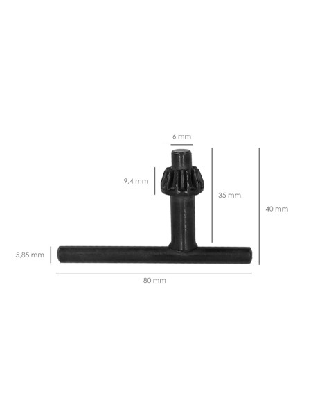 Llave Portabrocas Para Taladro Ø 13 mm. llave De Repuesto Para Taladro Universal, Llave De Mandril