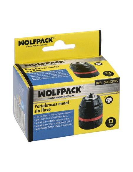 Portabrocas Sin Llave Metalico 1/2" Hembra. Brocas Hasta Ø 13 mm. Mandril taladro