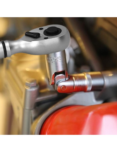 Articulacion Universal 1/2" Acero Cromo Vanadio, Aristas Redondas, Articulación Carraca, Articulacion Cardiana,