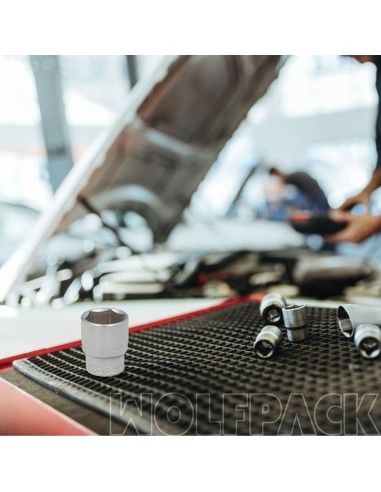 Llave Vaso 1/2" Hexagonal 24 mm. Perfil de 6 caras. Acero Cromo Vanadio, Aristas Redondas