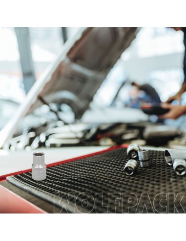 Llave Vaso 1/2" Hexagonal 13 mm. Perfil de 6 caras. Acero Cromo Vanadio, Aristas Redondas