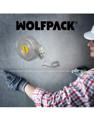 Tiralineas Aluminio Con Cuerda 30 Metros, Tiza Obra, Linea Obra Tiza, Cordel De Trazado.