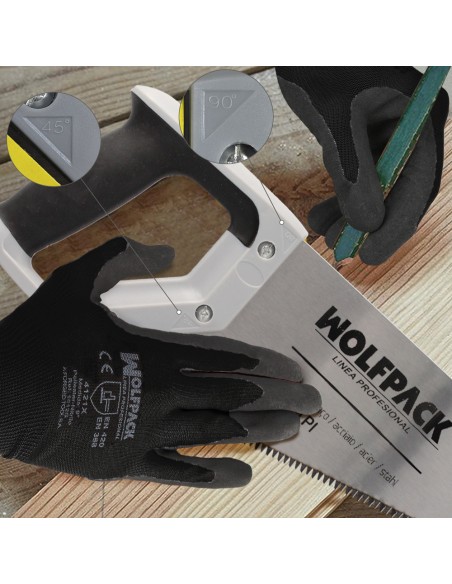 Serrucho Carpintero Bimaterial 400 mm. / 16" Acero SK5 Triple Afilado Sierra Carpintero, Serrucho Carpinteria, Sierra Costilla