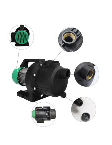 Bomba Aguas Limpias Superficie 800 W. 3.200 lts/hora, Profundidad 8 Mts, Elevación 40 mts. Presion Max: 4,0 Bares