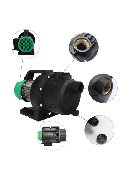 Bomba Aguas Limpias Superficie 800 W. 3.200 lts/hora, Profundidad 8 Mts, Elevación 40 mts. Presion Max: 4,0 Bares