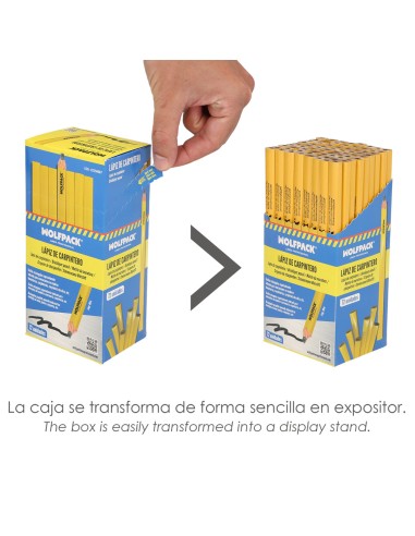 Lapiz Carpintero Standar Caja 72 Lapices. Marcador Carpinteria, Albañileria, Construcción.