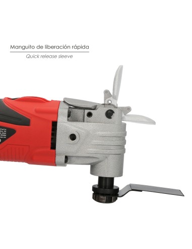 Herramienta Multifuncion Oscilante 300 Watt. Con Accesorios 23.000 R.P.M. Variador Velocidad, Cambio Rapido Hoja, Cortar, Lijar