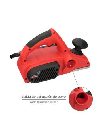 Cepilladora Electrica 710 Watt. Ancho Corte 82 mm. Profundidad 2 mm. Base Aluminio / Acero Cepillo Electrico Madera Carpintero