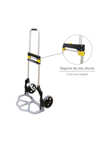 Carretilla Plegable Aluminio Portatil 80 kg.