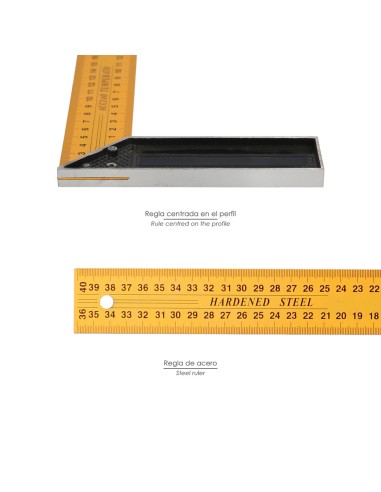 Escuadra Metalica 300 mm. Escuadra Carpintero, Escuadra Construcción,