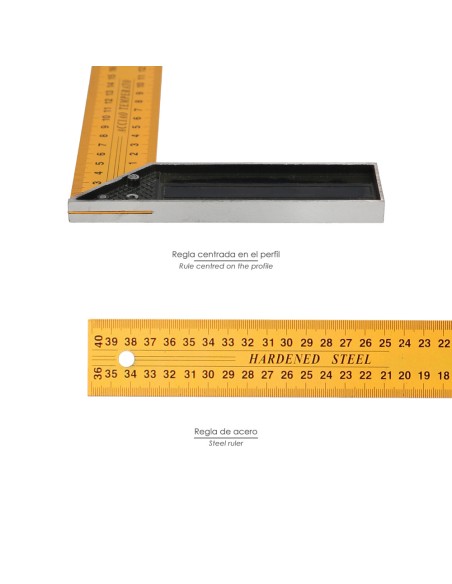 Escuadra Metalica 250 mm. Escuadra Carpintero, Escuadra Construcción,
