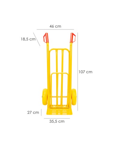 Carretilla Almacen / Sacos Pala Abatible Ruedas Macizas