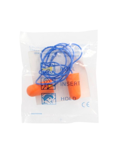 Tapón Espuma Para Oídos 2 Tapones Con Cordon Snr 31Db Trabajar, Dormir, Estudiar, Leer, Viajar, Ronquidos, Proteccion Auditiva