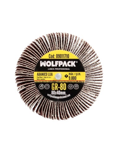 Abanico Lija Grano 80 Medida Ø 80 x 40 mm. Disco Abrasivo Laminas, Ruedas Mil Hojas, Ruedas Abrasivas,Lijado,Desbaste,Pulir