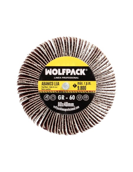Abanico Lija Grano 60 Medida Ø 80 x 40 mm. Disco Abrasivo Laminas, Ruedas Mil Hojas, Ruedas Abrasivas,Lijado,Desbaste,Pulir