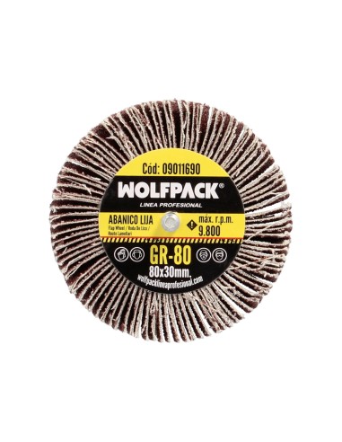 Abanico Lija Grano 80 Medida Ø 80 x 30 mm. Disco Abrasivo Laminas, Ruedas Mil Hojas, Ruedas Abrasivas,Lijado,Desbaste,Pulir