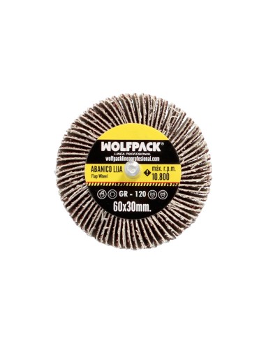 Abanico Lija Grano 120 Medida Ø 60 x 30 mm. Disco Abrasivo Laminas, Ruedas Mil Hojas, Ruedas Abrasivas,Lijado,Desbaste,Pulir