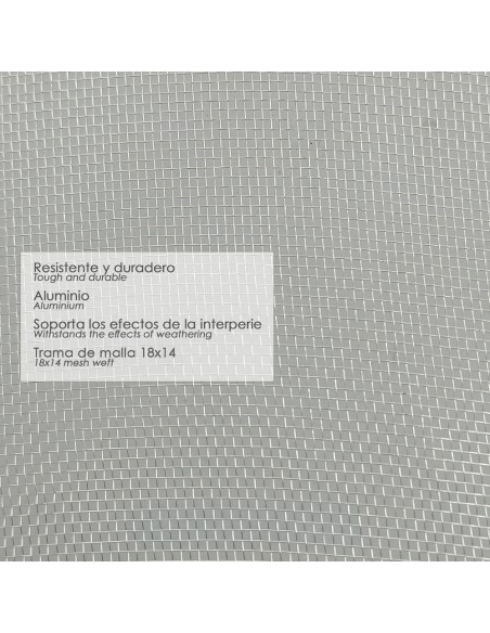 Tela Mosquitera Aluminio 18x14/120 Rollo 30 metros