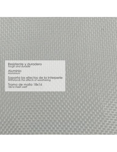 Tela Mosquitera Fibra Vidrio Gris 18x16/150 cm. Rollo 50 metros.