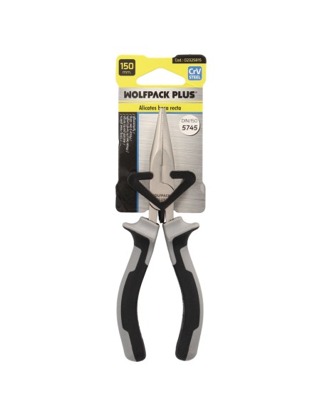 Alicates Boca Recta 150 mm. Acero Cromo Vanadio DIN-ISO 5745 Alicates Punta Recta, Alicates Boca Recta Larga,