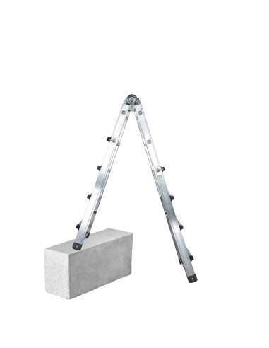 Escalera Telescópica Aluminio 6+6 Peldaños Perfil 67 mm.