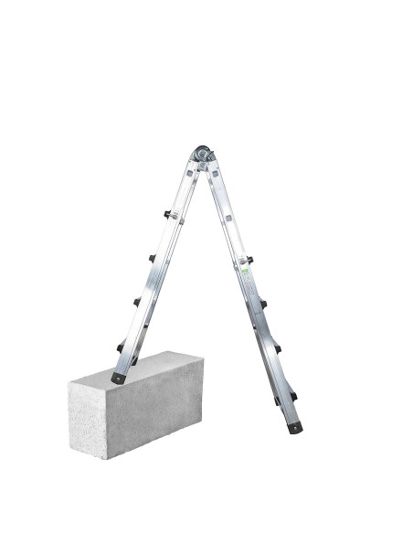 Escalera Telescópica Aluminio 6+6 Peldaños Perfil 67 mm.