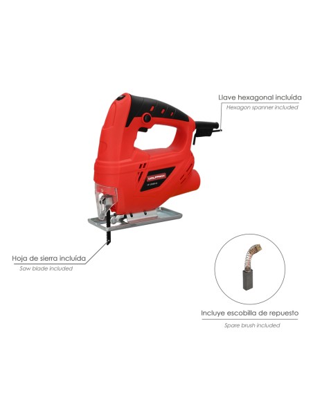 Sierra Vaiven 400 Watt. Sierra de Calar, Profundidad Corte 55 mm. Madera. Inclinable