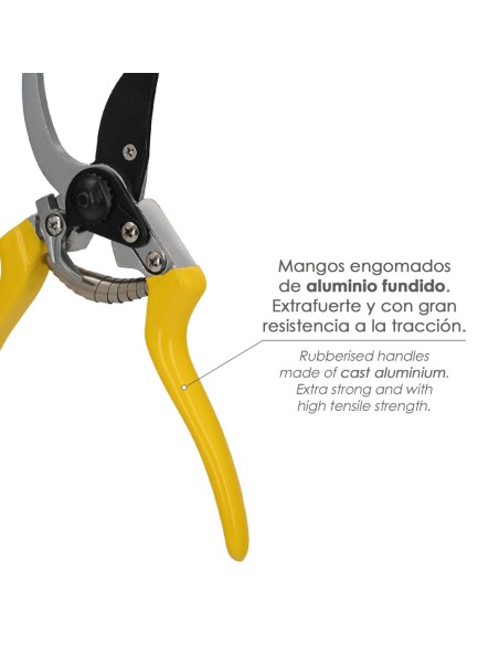 Tijera Podar 1 Mano Japonesa Akagi T-8S 220 mm. Mangos Aluminio Endurecido, Hoja Recubierta PTFE