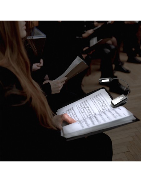 Linterna LED De Mesa / Lectura Bateria Recargable (1.000 mAh) 30 Lumenes Con Clip, 3 Tonos De Luz y 3 Niveles De Luminosidad