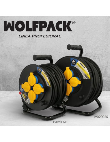 Extensible Industrial 25 metros Protección IP44 Con Tapas, Extensible Electrico, Enrollacables, Alaragadera, Cable Extensible