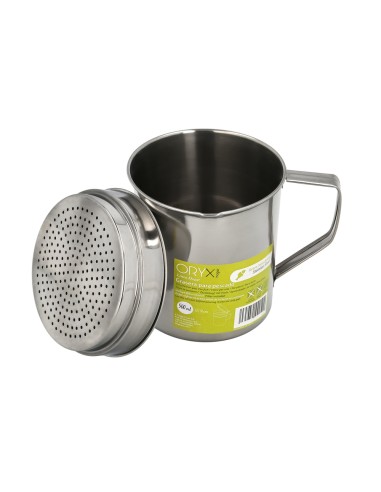 Grasera Acero Inoxidable Para Pescado Aceitera Aceite Usado 0,5 L. Con Colador y Tapa, Recipiente Reciclaje Aceite Usado Pescado