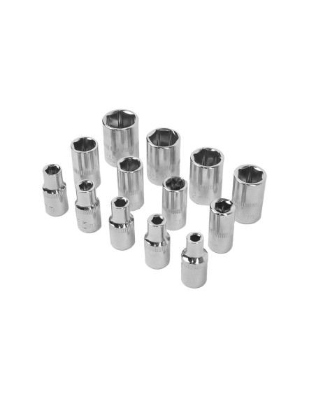 Juego Llaves De Vaso y Puntas 1/4" 46 Piezas. Con Apadtador. Cromo Vanadio, Kit Llave Combinada, Kit Carraca, Juego Llaves Vaso