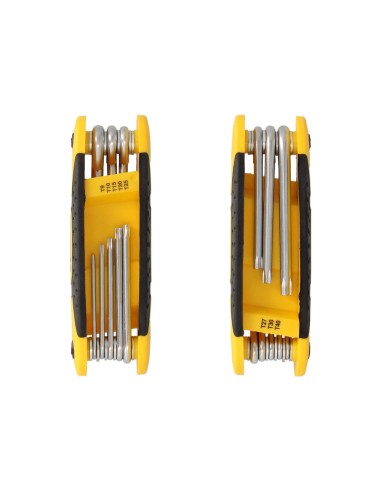 Juego Llaves Torx Plegable 8 Piezas Inviolable, Llave Torx Hexagonal, Llave Estrella, Llave Allen Estrella