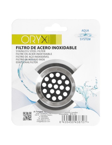 Filtro Cestillo Para Lavabo / Fregadero Inoxidable 6 cm.