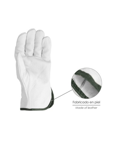Guantes Piel FLOR 10" C/Colgador