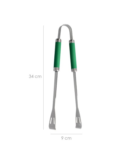 Set Complementos Para Barbacoa 3 Piezas. (Espatula, Pinzas y Tenedor) 34,5 cm.