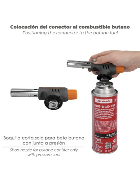 Soplete Para Cartucho 0,227 Kg. Encendido Piezo Electrico