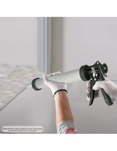 Pistola Aluminio / Acero Para Aplicar Mortero Capacidad 660 CC.