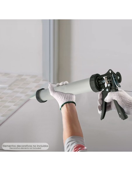 Pistola Aluminio / Acero Para Aplicar Mortero Capacidad 660 CC.